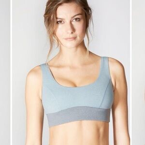 Michi Lotus Sports Bra Angelite Blue S/P Athleisure Yoga Gym Activewear